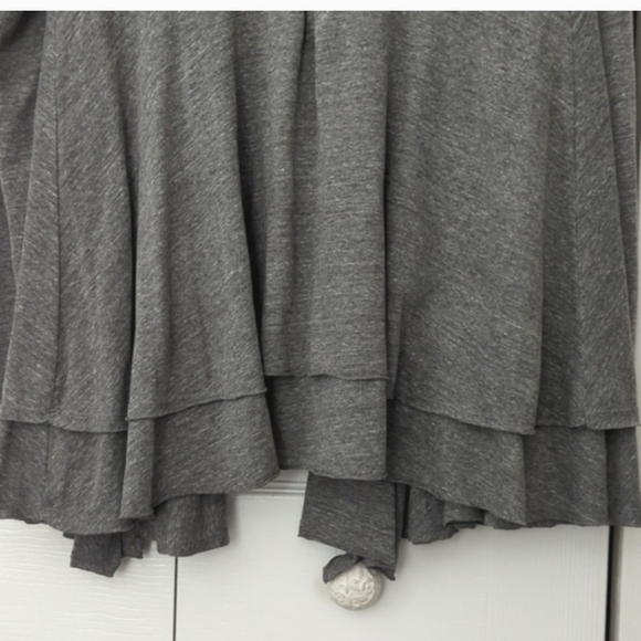 ~FLUXUS~ FUNKY GREY BIAS WRAP LAYERED OPEN FRONT CARDIGAN-XXL - Picture 6 of 9